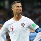 Cristiano Ronaldo en el Uruguay-Portugal.