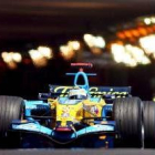 Fernando Alonso, durante la serie de clasificación de ayer en Mónaco