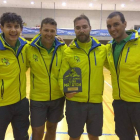 Los cuatro integrantes del equipo Tortugas Trail León. DL