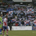 La afición de la Deportiva en abril, en el Ángel Carro.