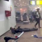 Imágenes de Twitter de los atentados en el aeropuerto Zaventem de Bruselas.