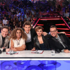 Los miembros del jurado de la quinta edición del concurso de Antena 3 'Tu cara me suena'.