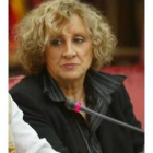 La escritora de Veguellina de Órbigo, durante la presentación de uno de sus libros