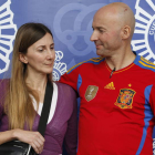 María Concepción y Ángel, en dependencias del CNP.