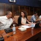 Gerardo Álvarez Courel, Gloria Fernández Merayo, Roberto Mendo e Iván Alonso, ayer.
