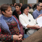Morán, Marqués y Ramón en una de las asambleas con militantes.
