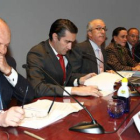 Los responsables de la judicatura de León, en la jornada sobre la Oficina Judicial.
