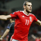 Bale celebra el 0-3 que cerró el marcador ante Rusia.
