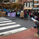 Un momento de la concentración en Cistierna.
