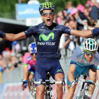 El ciclista Beñat Intxausti, del Movistar, en una etapa del pasado Giro donde venció.