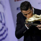 Cristiano Ronaldo, con su tercera Bota de Oro.