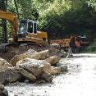 Aspecto del inicio de las obras de la carretera de Caín, en una imagen tomada en días pasados