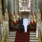 Pedro Morenés durante la toma de posesión del nuevo Jefe del Estado Mayor de la Armada.