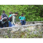 Los alumnos de la olimpiada tenían que calcular la longitud del arco del puente sobre el río Valcarc