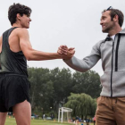 Roberto Aláiz junto a su entrenador José Enrique Villacorta, un binomio que espera vivir muchas jornadas de éxitos deportivos. SPORTMEDIA