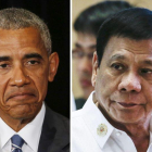 Obama y Duterte.