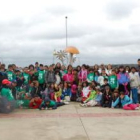 El grupo de escolares del Teodoro Martínez Gadañón que participó en el recorrido por esta ruta.