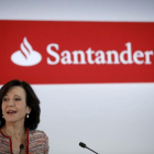 La presidenta de Banco Santander, en la presentación de resultados del año pasado.