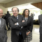 León de la Riva, Juan Vicente Herrera, García Cirac y Ruiz Medrano en la recepción.