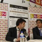 Pablo Álvarez y Jaime Manzanedo en la presentación de la cena benéfica.