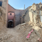 Vista de los daños ocasionados en Marrakech por el terremoto que azotó anoche Marruecos. MARÍA CARRO