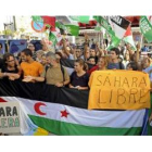Los catorce manifestantes en apoyo al pueblo saharaui llegaron al Puerto de la Luz esta mañana.