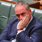 El viceprimer ministro australiano, Barnaby Joyce, en el parlamento.