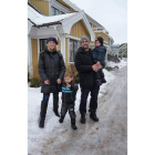 Sara, Ivar, Diego y Arvid, en su casa de Halmstadt.