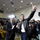 Pedro Sánchez presentó ayer en Alcalá de Henares al acuerdo firmado con Ciudadanos