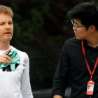 Rosberg, durante su paseo mantinal en el Gran Premio de China.