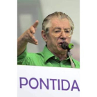 El líder del federalista partido Liga Norte, Umberto Bossi.