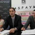 Aurora Salguedo, Pablo Sancho y Francisco Sardón, durante la presentación del convenio