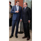 Mariano Rajoy y Juan Vicente Herrera, ayer en León.