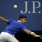 Novak Djokovic durante la semifinal  contra Cilic.
