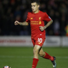 Philippe Coutinho, con la camiseta del Liverpool.