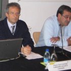 Urbano Sanz junto al alcade de Sabero durante el acto.