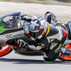 El piloto paramés que en mayo cumplía 11 años ya probó su nueva moto en el trazado de Castellolí. DL