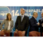 La presidenta del Parlamento vasco, Arantza Quiroga, junto a Ana Mato, Mariano Rajoy, Javier Arenas