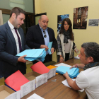 Alonso, Quintana y Díaz, en la Junta Electoral.