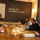 Merayo y Miranda en la reunión mantenida ayer con De Santiago-Juárez, De Diego y González. dl