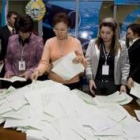 Proceso de recuento de votos en la localidad de Tashkent