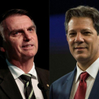 Bolsonaro obtuvo 46,03% de apoyo, seguido por el exalcade de Sao Paulo Fernando Haddad, con 29,28%, de acuerdo con los resultados divulgados por el Tribunal Supremo Electoral.