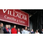 Adolfo Delibes, hijo del fallecido Miguel Delibes, fue el encargado de leer el manifiesto de Villala