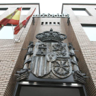 Imagen de archivo de la fachada principal del Palacio de Justicia de Ponferrada.