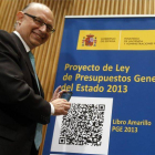 El ministro de Hacienda y Administraciones Públicas, Cristóbal Montoro, durante la presentación de los presupuestos para 2013.