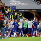 Los jugadores del Chelsea celebran su triunfo.