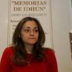 La joven autora valenciana, en una de sus visitas a la capital leonesa
