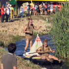 Una de las divertidas embarcaciones que navegó por las aguas de los Barredos.