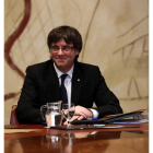 El presidente de la Generalitat, Carles Puigdemont. TONI ALBIR