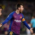Messi marcó dos de los tres goles del Barça.